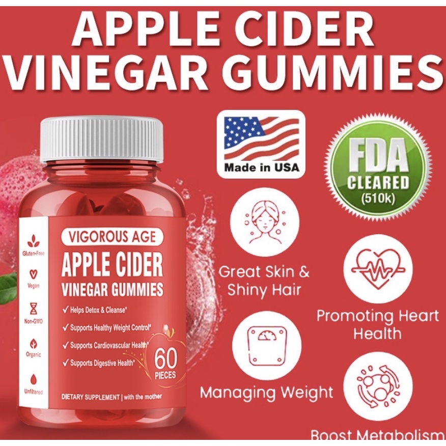 Goli Apple Cider Vinegar Gummies Vitamin C/E Collagen/Zinc Weight