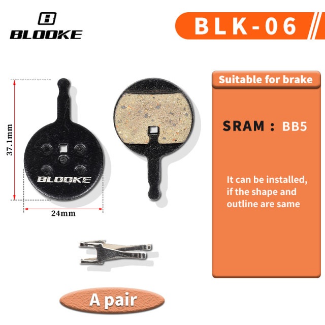 BLOOKE Bicycle Disc Brake Pad Bike Mechanical Hydraulic for M355 445 MT200  NUTT ZOOM HB100 SRAM BB5 BB7 MTB Road Caliper | Lazada Singapore