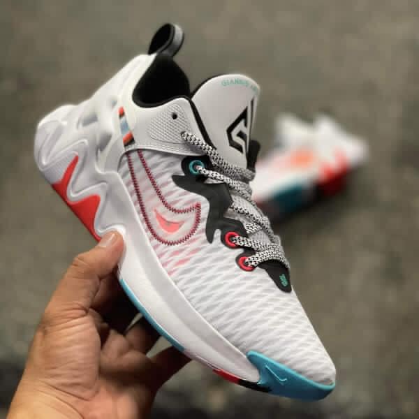 giannis shoes red and white