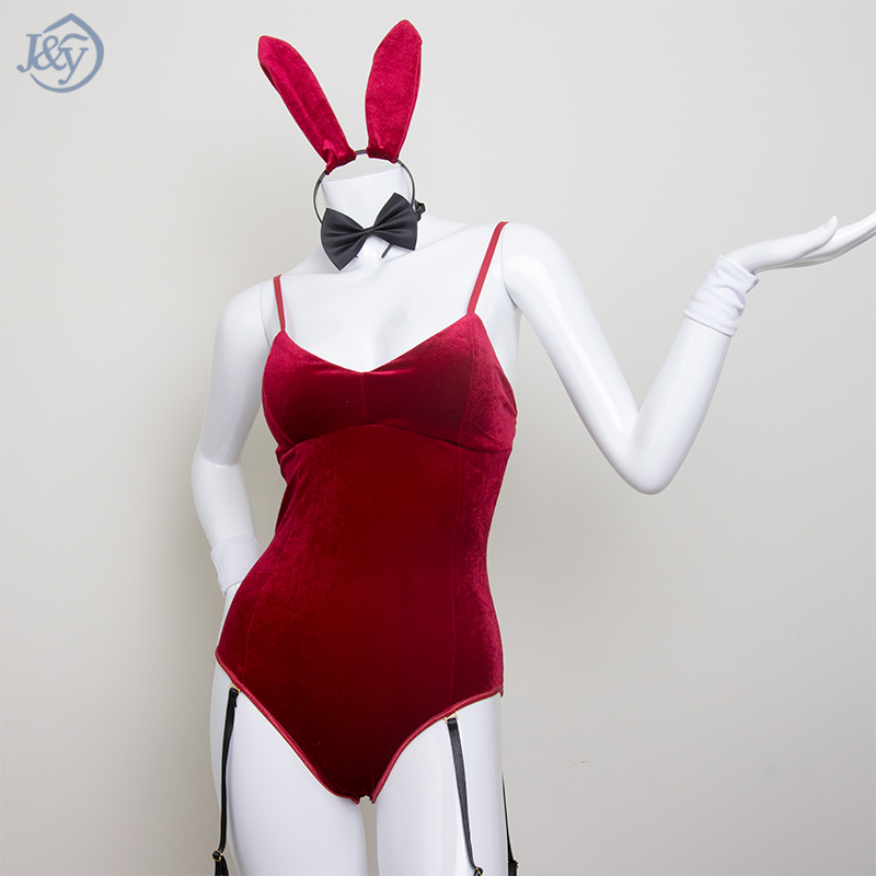 Sexy Cute Bunny Girl Uniform Anime Female Cosplay Rabbit Costume Set Playboy Leather Bodysuit 8542