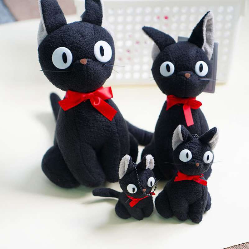 4 Sizes Jiji Cat Studio Ghibli Hayao Miyazaki Kiki's Black Jiji Plush Doll Toy Kawaii Black Cat Kiki Stuffed Animal Toy For Kids