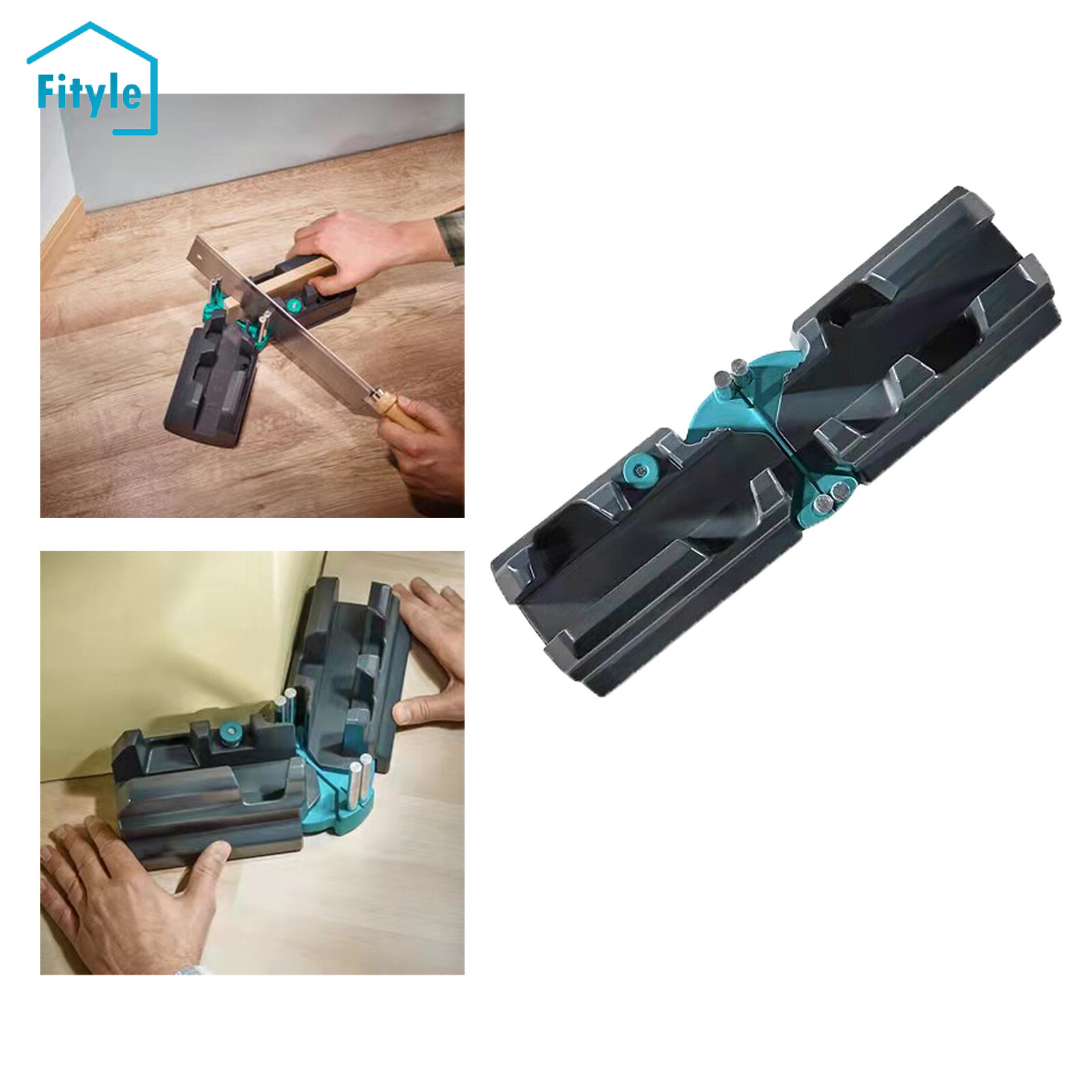 Fityle Bevel and Mitre Box 2in1 For Precise Baseboards Cutting Crafts