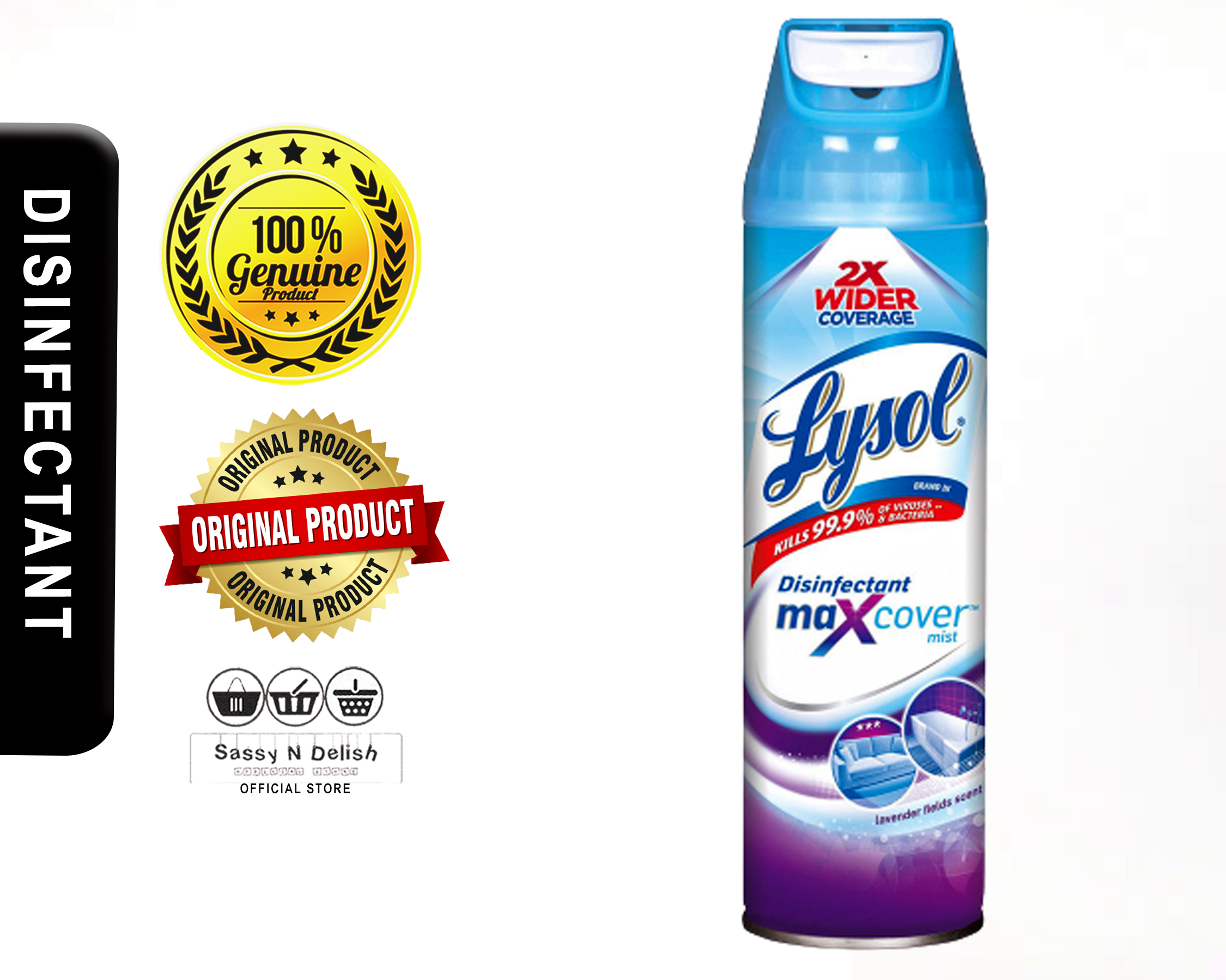 Lysol Disinfectant Spray Max Cover Lavender Fields 425g Lazada PH