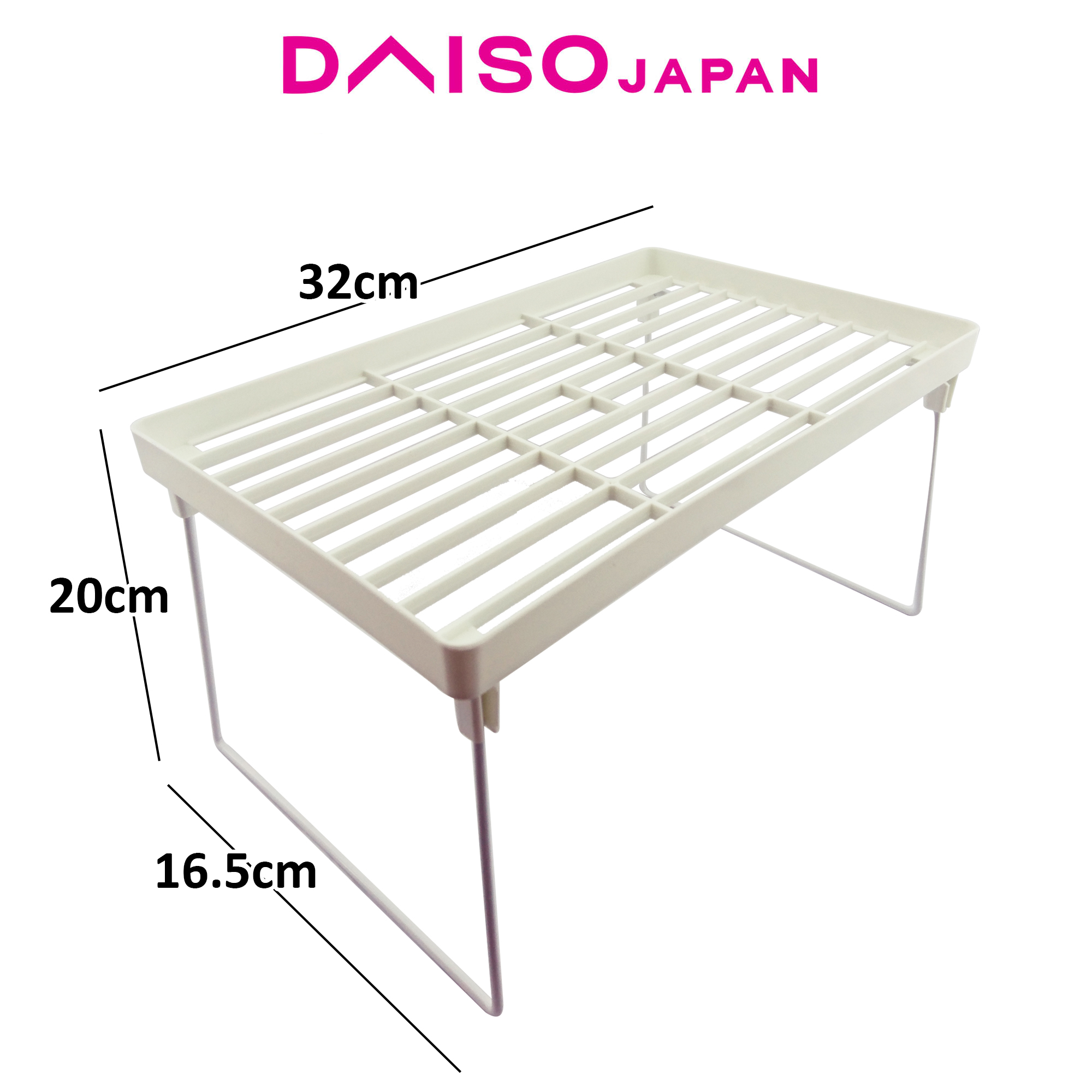 Daiso White Stackable Shelf Lazada PH