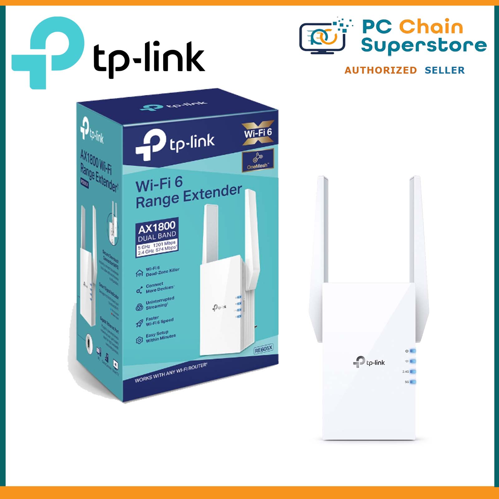 TP-Link RE605X AX1800 Wi-Fi Range Extender Wifi Repeater (TpLink