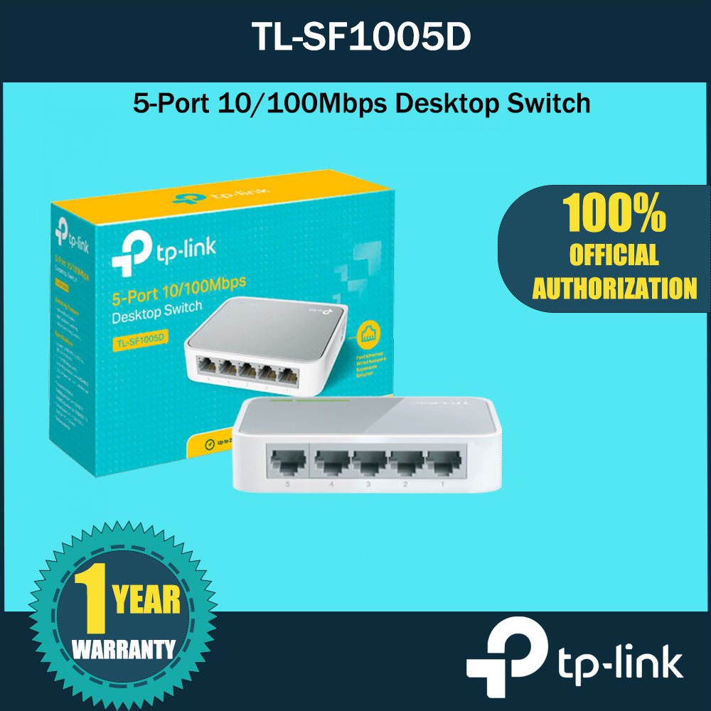 Tp-Link Desktop Switch 5-Port 10/100Mbps LT-SF1005D - White