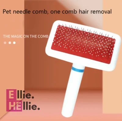 EH Pet Hair Shedding Comb Brush Dog Cat Grooming Tool ​Self Cleaning Slicker Brush Pet Flea Comb
