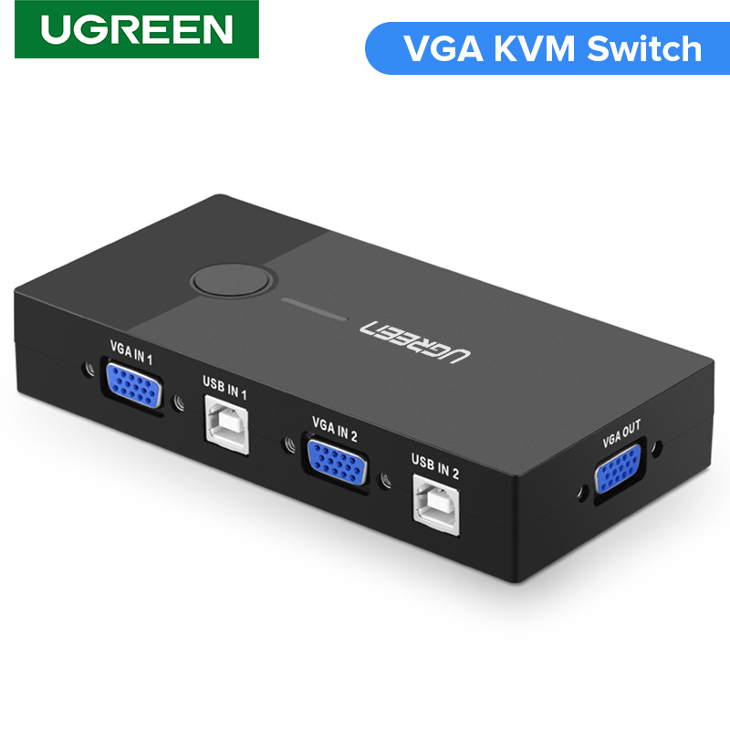 Ugreen Usb Kvm Switch Box 2 Port Vga Video Sharing Adapter 2 In 1 Out Manual Switcher With Usb Cables For Computer Pc Laptop Desktop Monitor Printer Keyboard Mouse Control Intl Lazada Ph