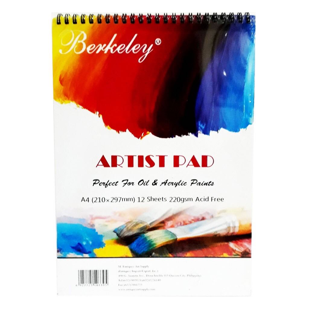 Berkeley Artist PAD A4 220gsm 12 Sheets - The Oil Paint Store