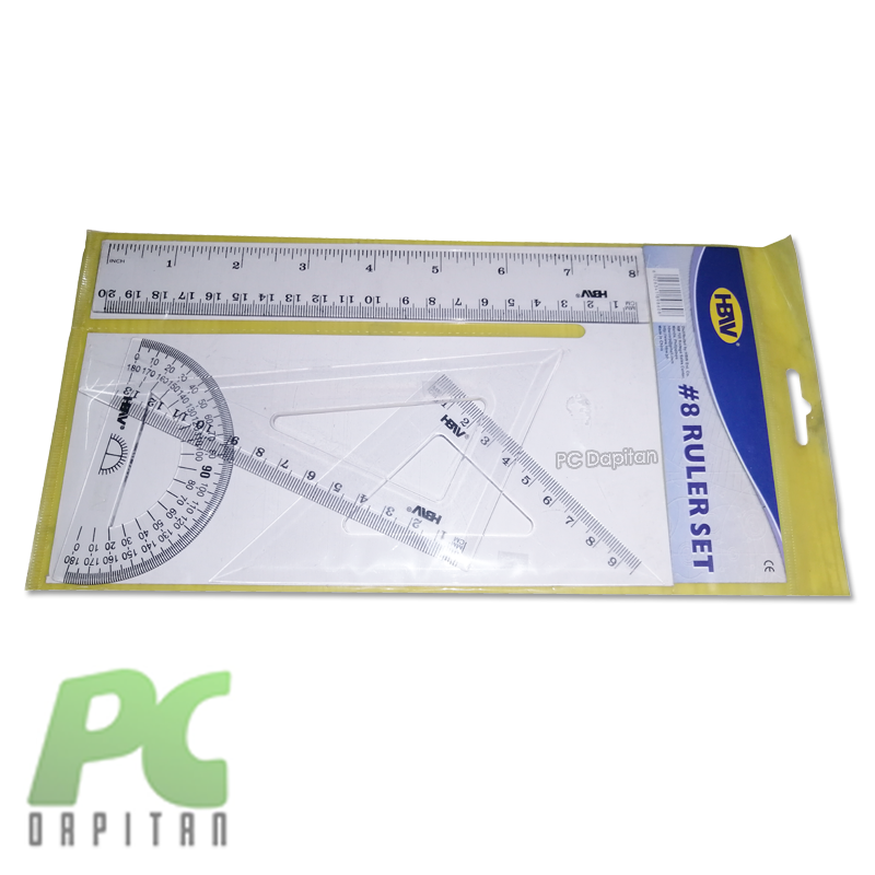 8pcs Ruler Set 20cm/8 Soft Straight Ruler Protractor Triangle Rulers -  Yahoo Shopping