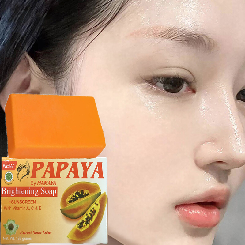 Papaya Soap 135g Papaya Brightening Soap Whitening Sunscreen Soap Anti