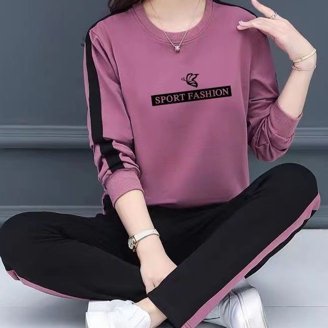 Sports Sets for Women's Casual Long Sleeve 2-pieces Set Slim Fit Casual  Daily Comfortable Work Sets