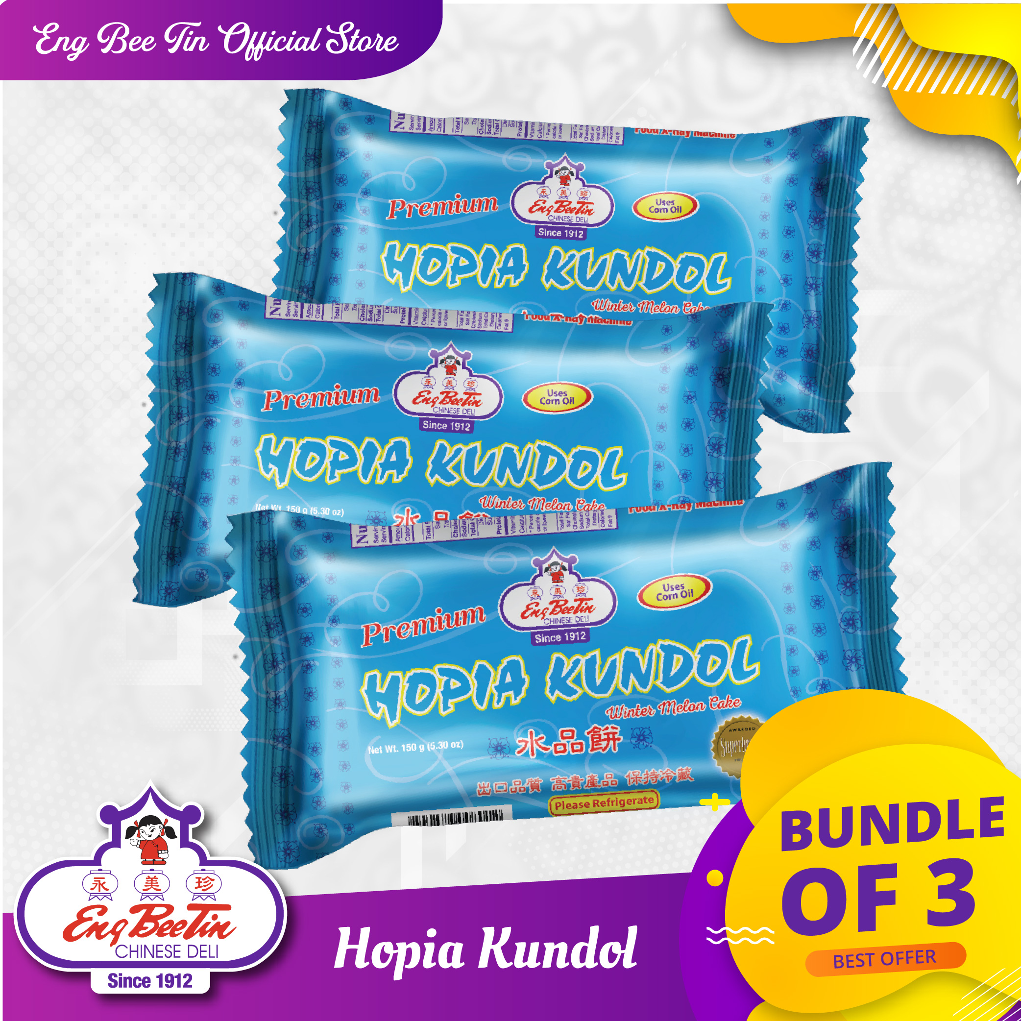 Eng Bee Tin Hopia Kundol Bundle of 3 | Lazada PH