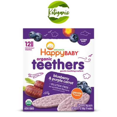 Happy Baby Organic Teethers Blueberry & Purple Carrot