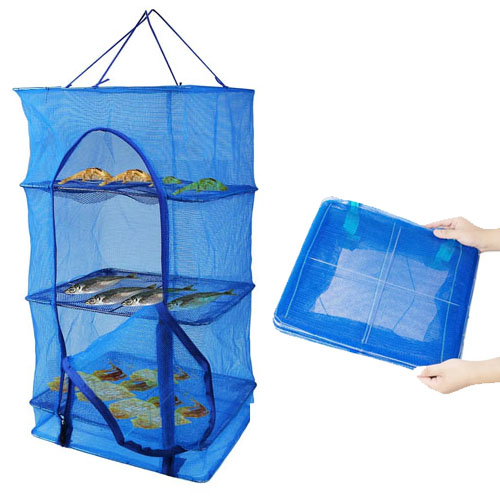 NET001 Foldable Hanging Net 3Tier Shelf Net Growing Dry Rack Drying