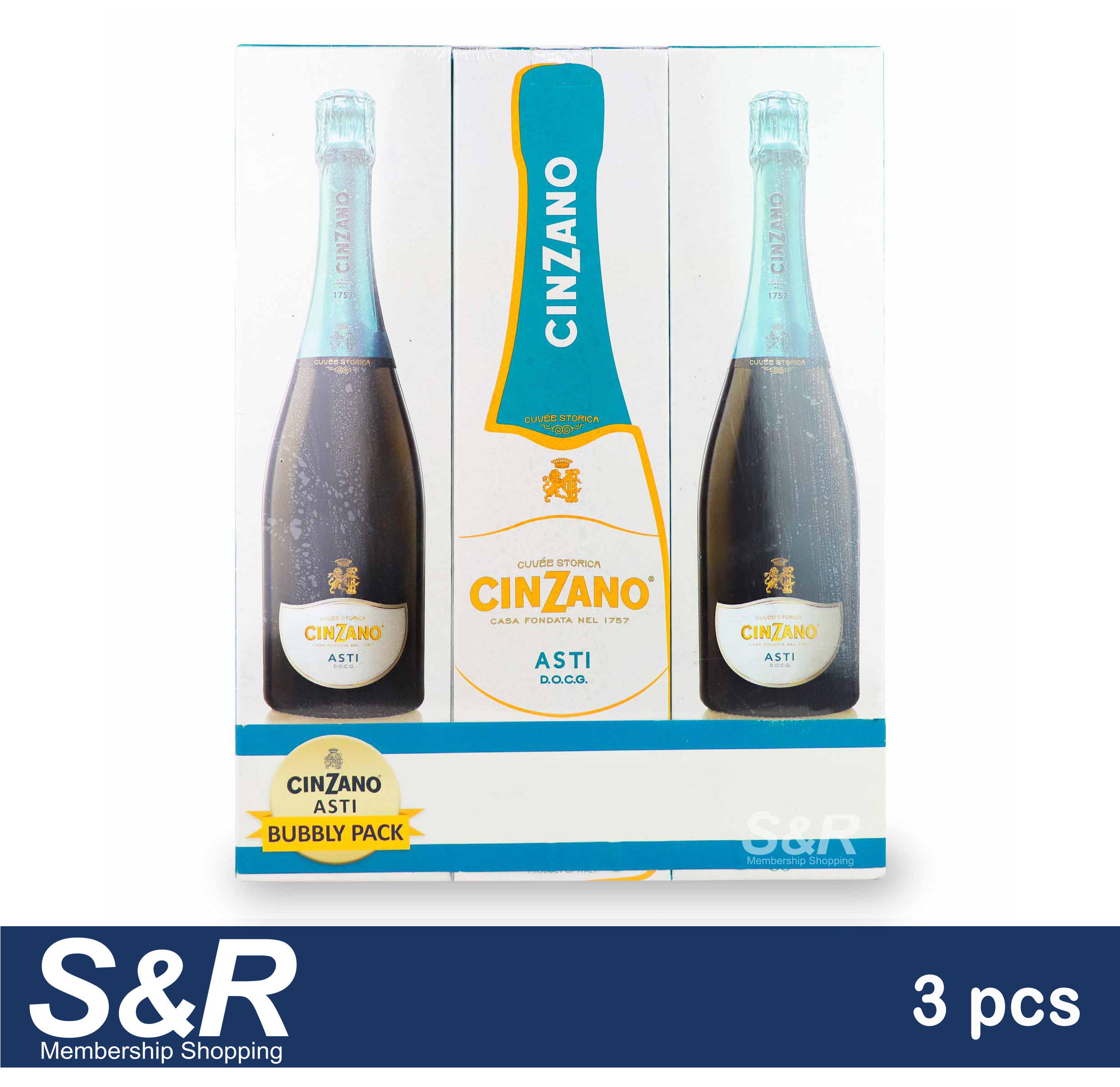 Cinzano Asti D.O.C.G. Sparkling Wine (750mL x 3 bottles) Lazada PH