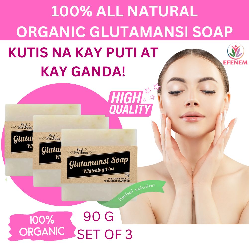 EFENEM Organic Glutamansi Soap for Skin Whitening, Bleaching, Anti