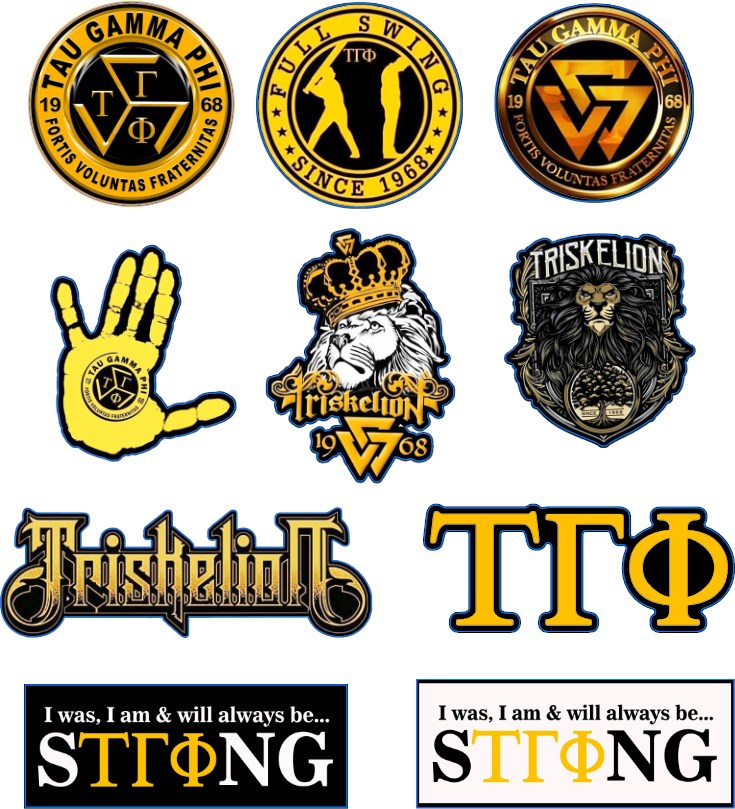 tau gamma phi decals stickers tres Reflective Stickers Fullswing