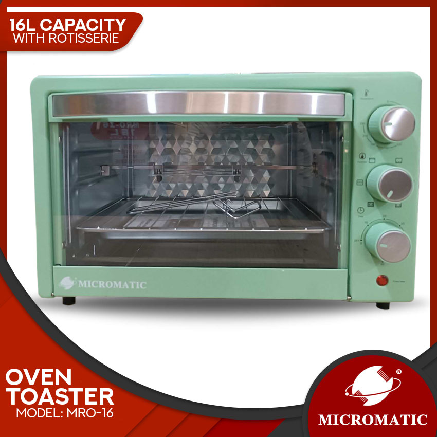 Micromatic MRO16 Oven Toaster with Rotisserie 60mins Timer 60250­°C