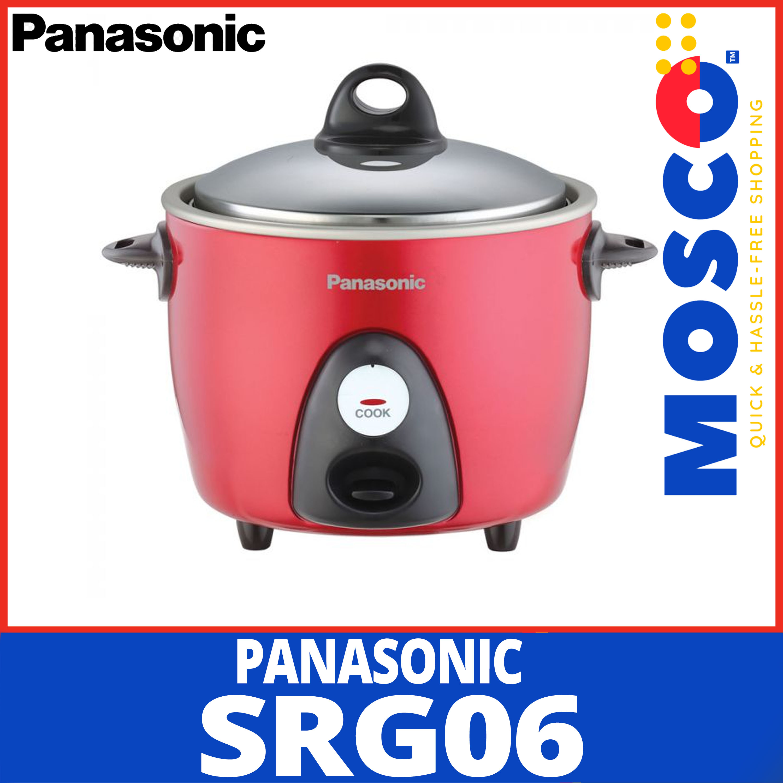 Panasonic SRG06 l 0.6 Liters, 3 Cups, Rice Cooker, Metallic Lazada PH