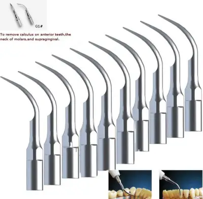 Free shipping 10 PCS Dental Ultrasonic Scaler Scaling Tips G1 Fit EMS Woodpecker Scaler