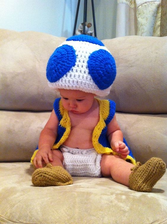 Crochet Super Mario Toadstool Nintendo 