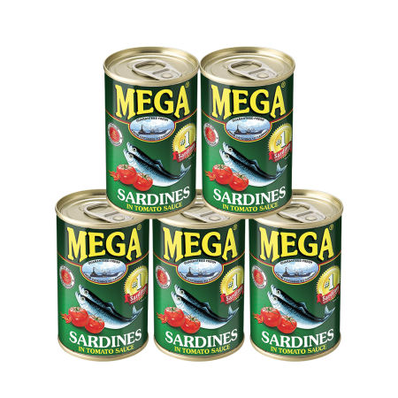 Mega Sardines in Tomato Sauce 155g 5s