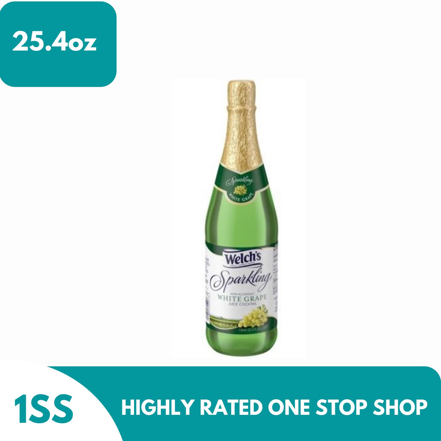 Welch's Sparkling White Grape Juice 25.4 oz (packaging may vary