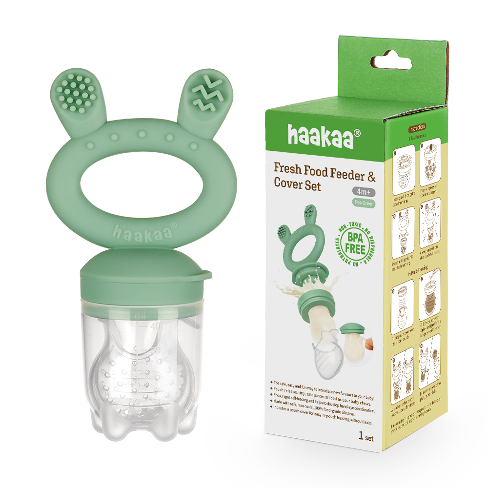 Baby Fresh Food Feeder Haakaa Silicone Fresh Feeder and Cover Set for