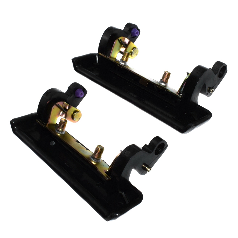 Pair Of Front Exterior Door Handles - Left & Right Black Replacement For 1986-1995 Suzuki Samurai