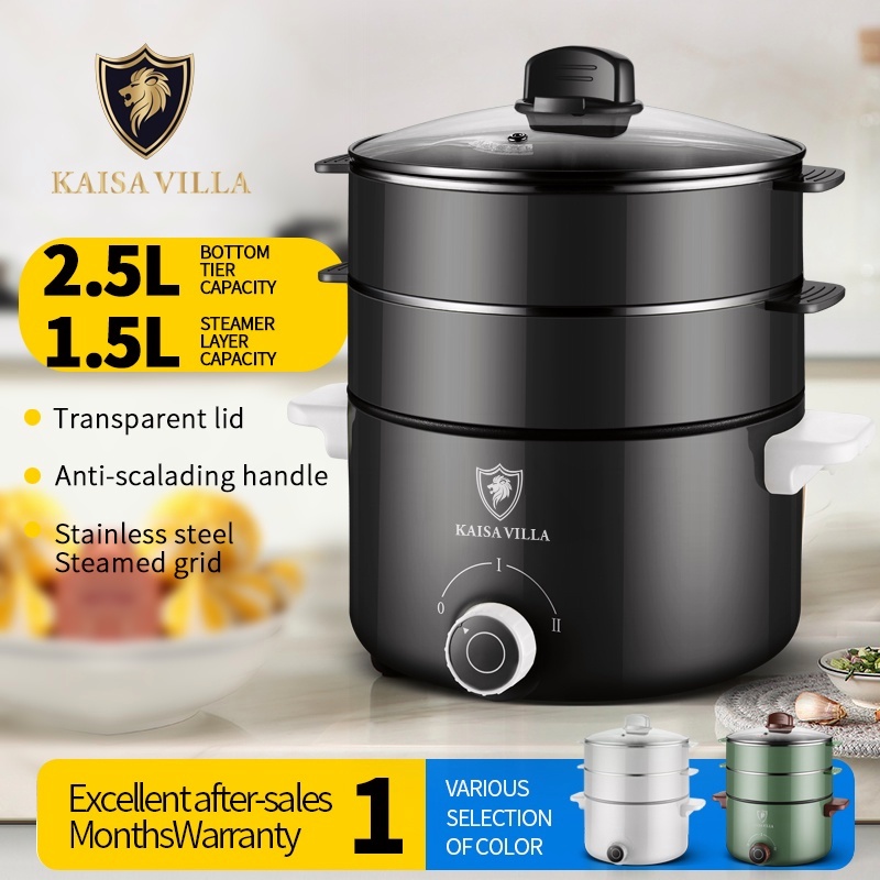 Kaisa Villa 5L Non Stick Electric Pot Mini Rice Cooker With Steamer