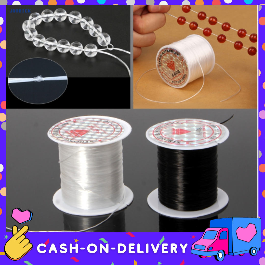 1 Roll Japanese Stretchable Cord Transparent Fishing Line Wire Nylon String  Beading Cord Thread Findings DIY Jewelry Accessories Bracelet Making  Stretchable Cord