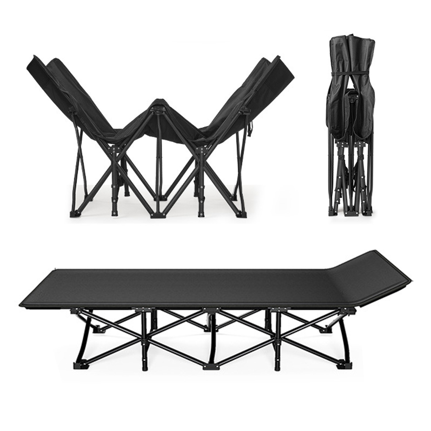 Folding Bed Portable Bed Single Bed With Pullout Bed Heavy Duty