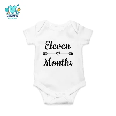 Baby Onesies Eleven Months Old Milestone