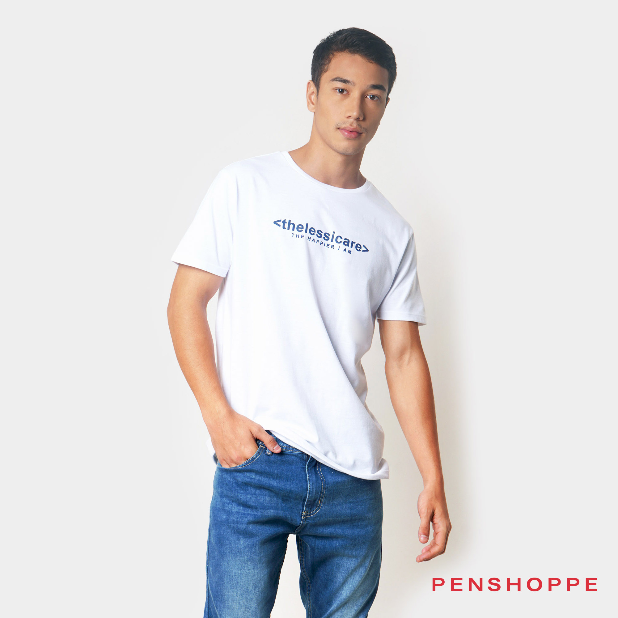 penshoppe plain white shirt