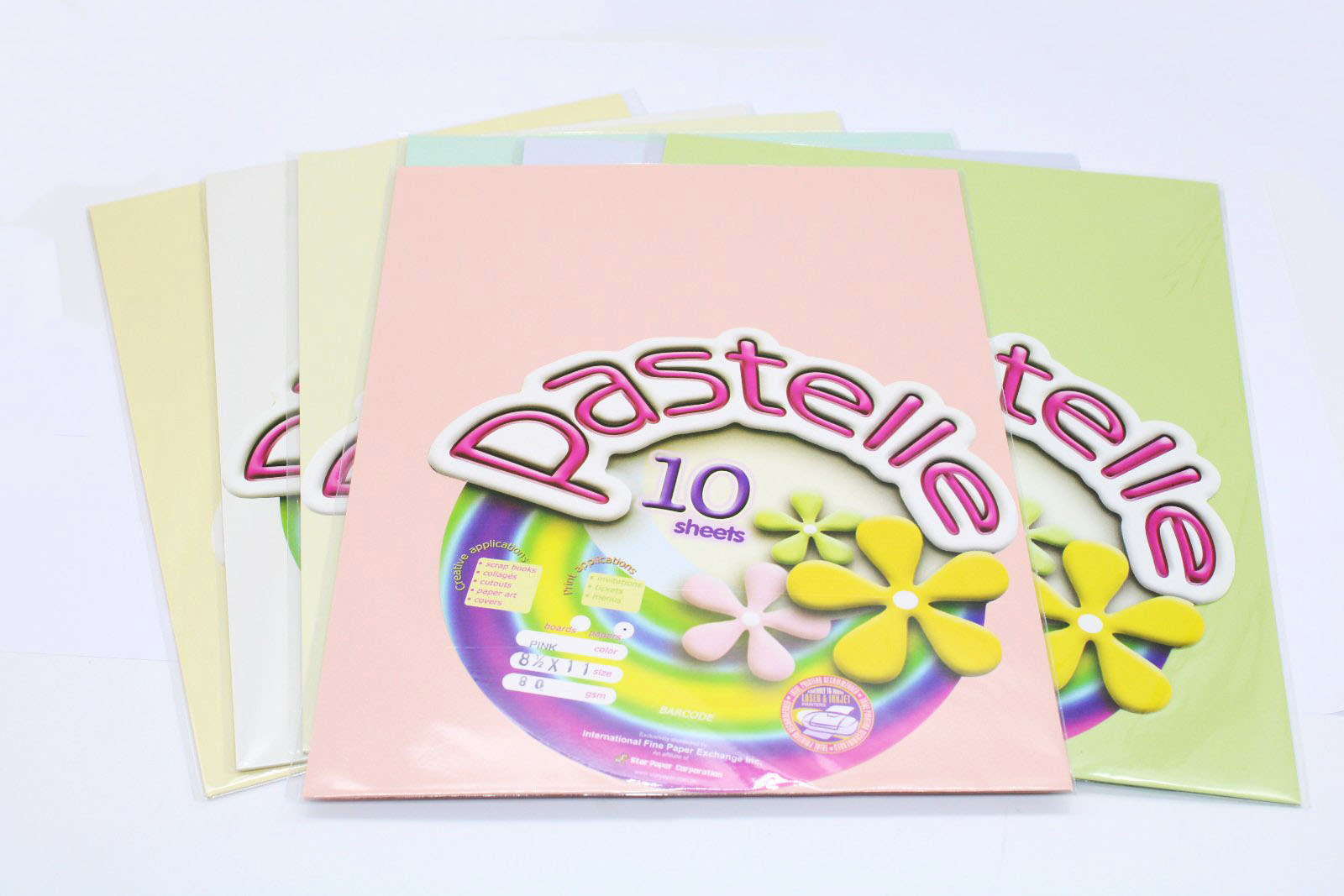 10 Sheets Pastelle Specialty Paper 80gsm Size Short 8.5 X 11 Inches 