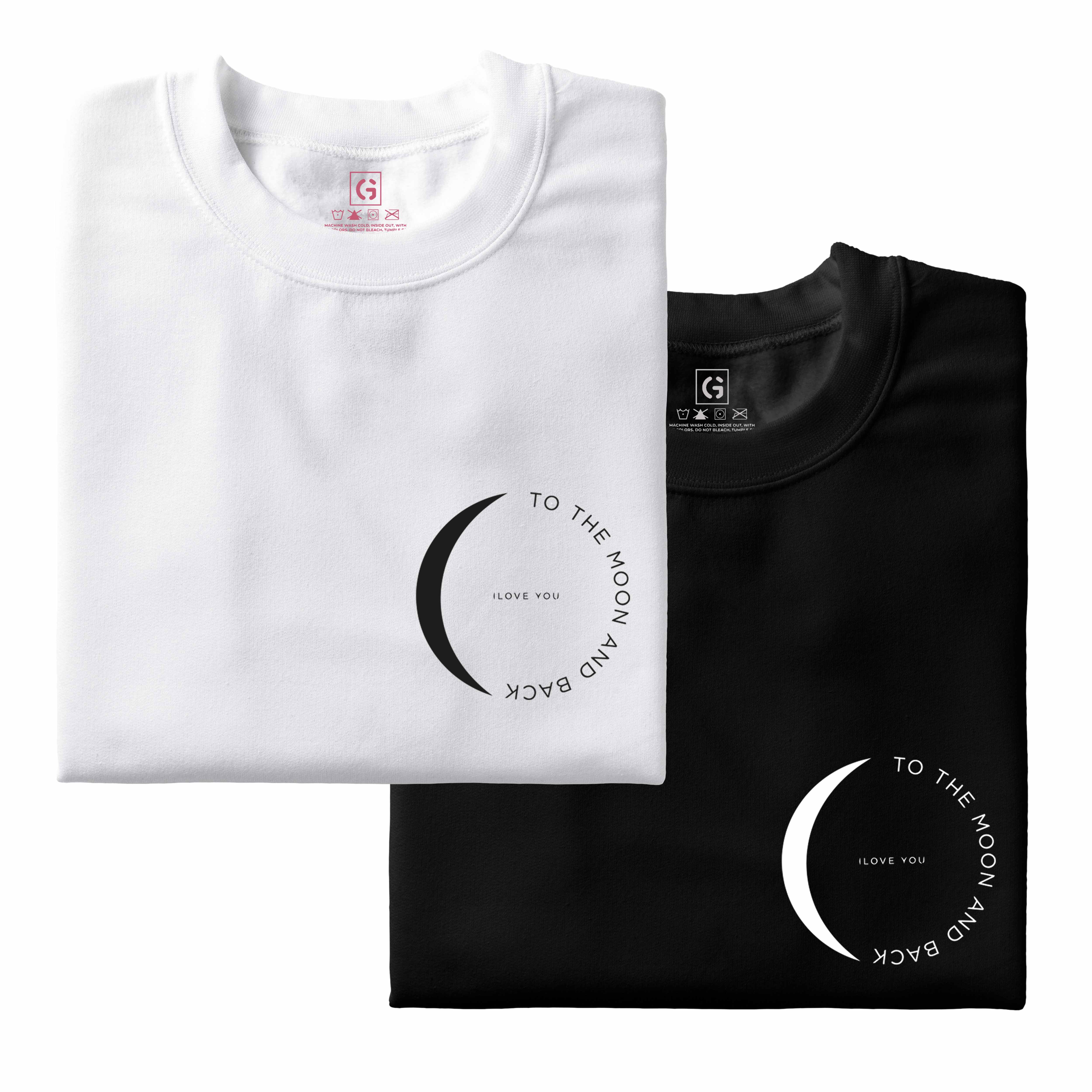 COUPLE SHIRT- I LOVE YOU TO THE MOON 
