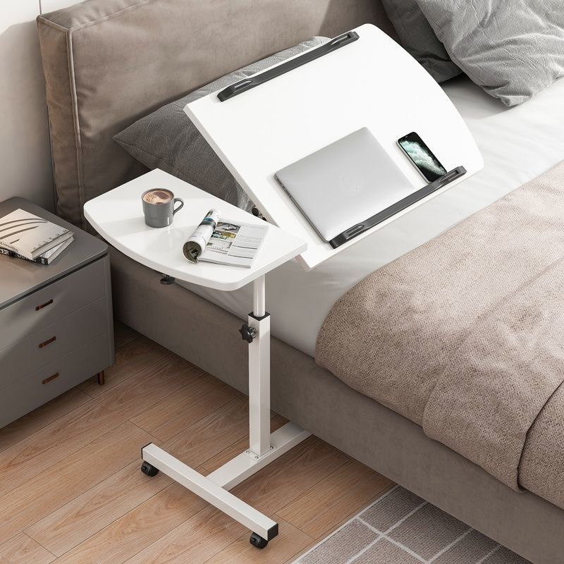 Mobile computer table, portable adjustable desktop computer table