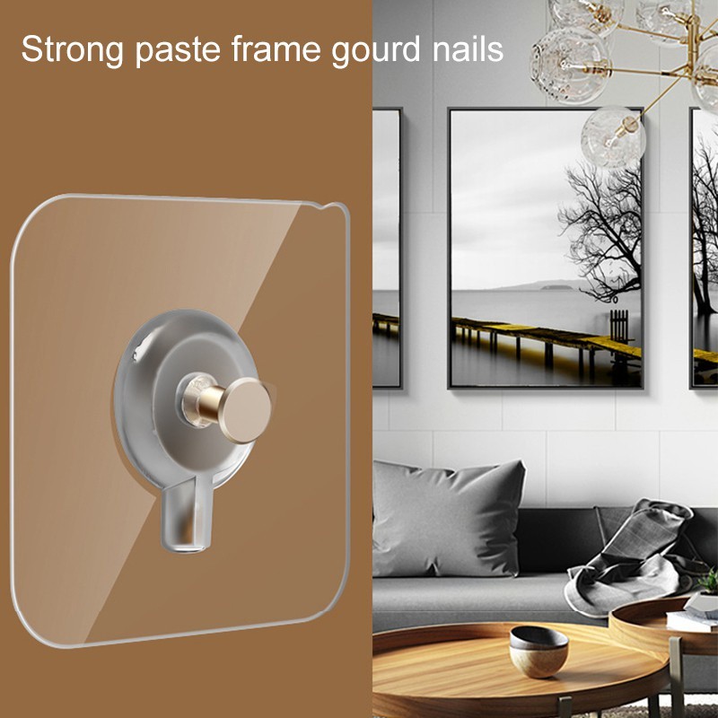 Nodrilling NonTrace Self Adhesive Nails Hook For Photo Frame Hole