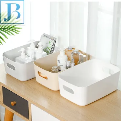 Desktop plastic box cosmetic storage box, kitchen storage box snack storage basket storage box J&B