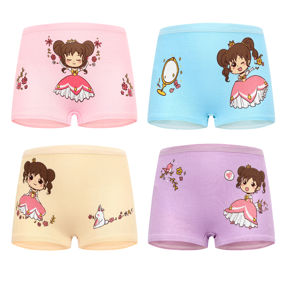 Mnjin 2t Girl Underwear Kids Children Girls Underwear Cute Print