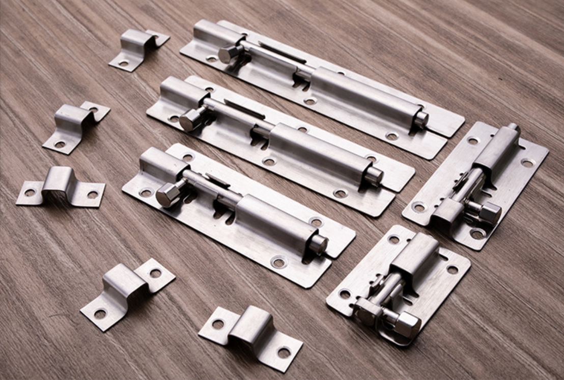 Stainless Steel Door Latch Barrel Bolt Latch with screw Security Safe