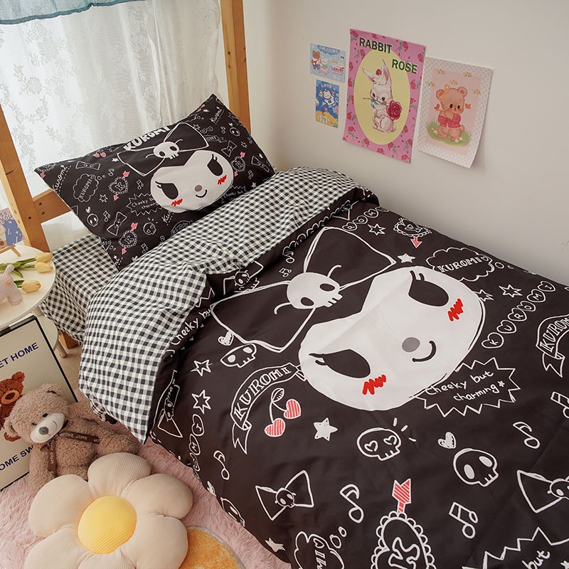 kuromi bed sheets