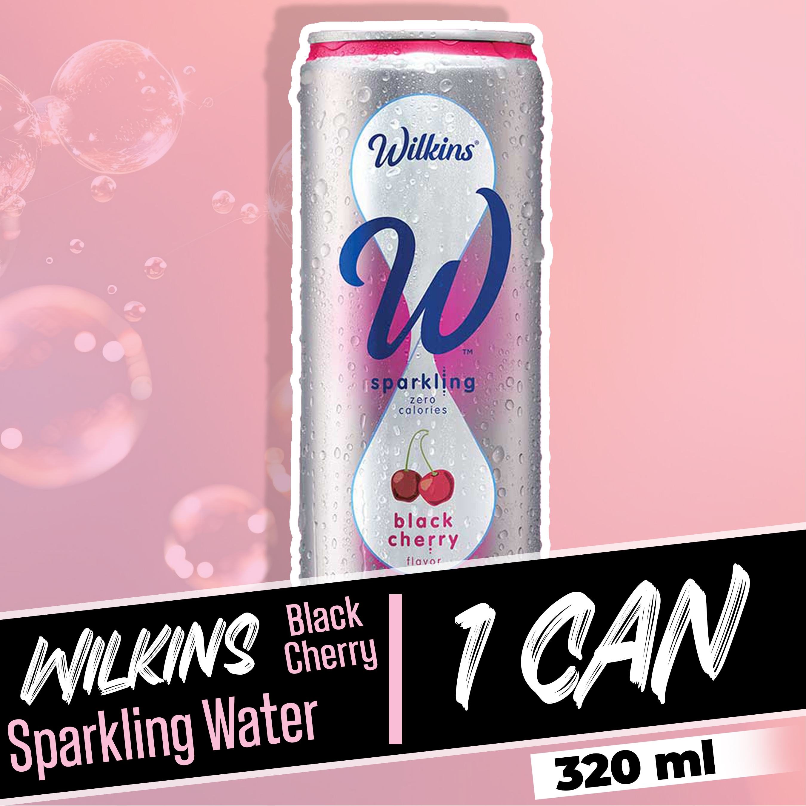 Wilkins Sparkling Water Black Cherry 320ml 1 Can Lazada PH