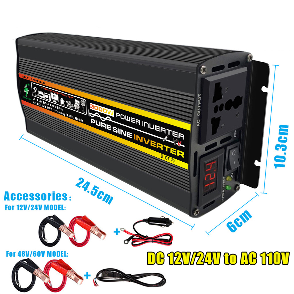 power inverter 12v 220v 10000w battery inverter 12v to 220v pure sine