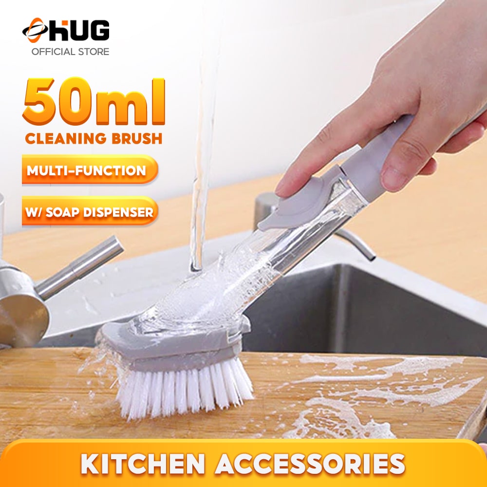 Kitchen Cleaning Brush Scrubber Multipurpose Long Handle Brush with