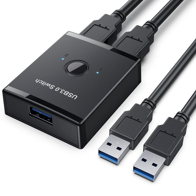 USB Switch KVM USB HUB 3.0 Switcher Selector KVM Switch for PC Keyboard Mouse Printer 1 PC Sharing 2 Devices USB Switch