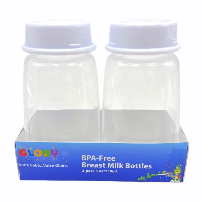 Generic BPA Free 2-Pc 5oz/150ml Breast Milk Storage Bottles