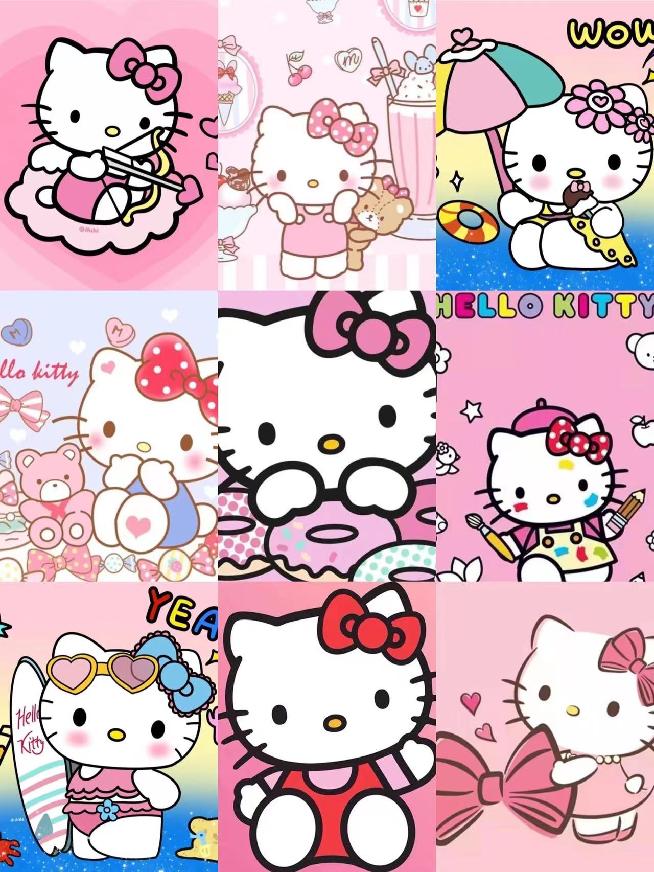 Diamonds Painting Hello Kitty, Diamond Sticker Hello Kitty