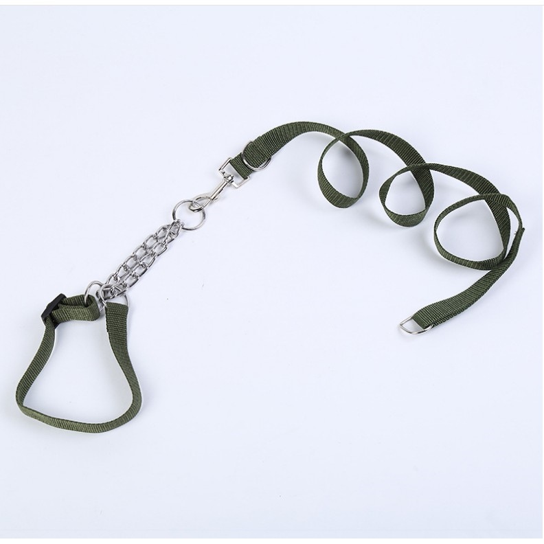 Army dog leash LeashArmy green collar type big dog leash pet set